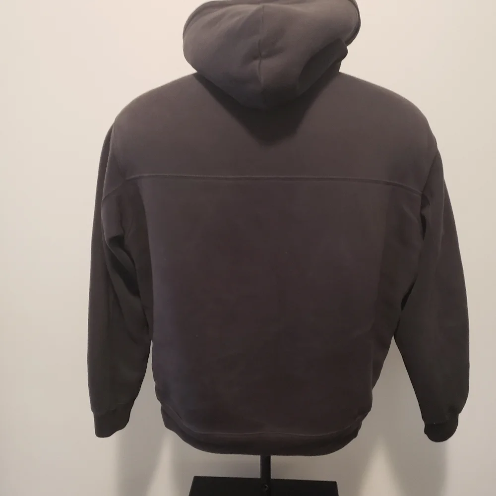 Abercrombie & Fitch Y2K Men's Sherpa Lined Full Zip Gray Hooded Jacket Size M. - Picture 4 of 10